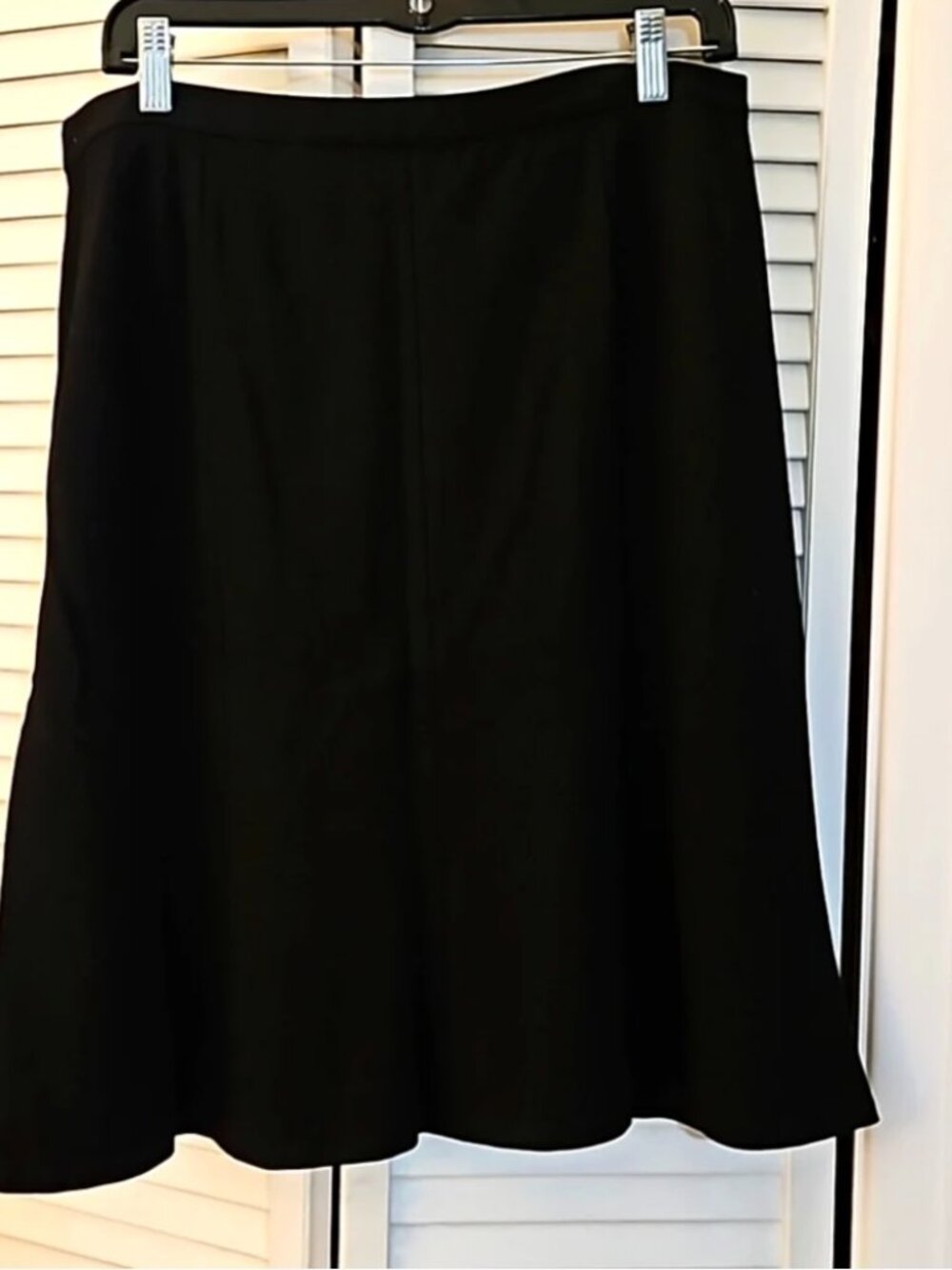 Talbots Black Ponte Knit A-line Skirt Stretch Career Workwear, size 6